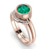 Bezel Emerald Bridal Set - Emerson No. 5